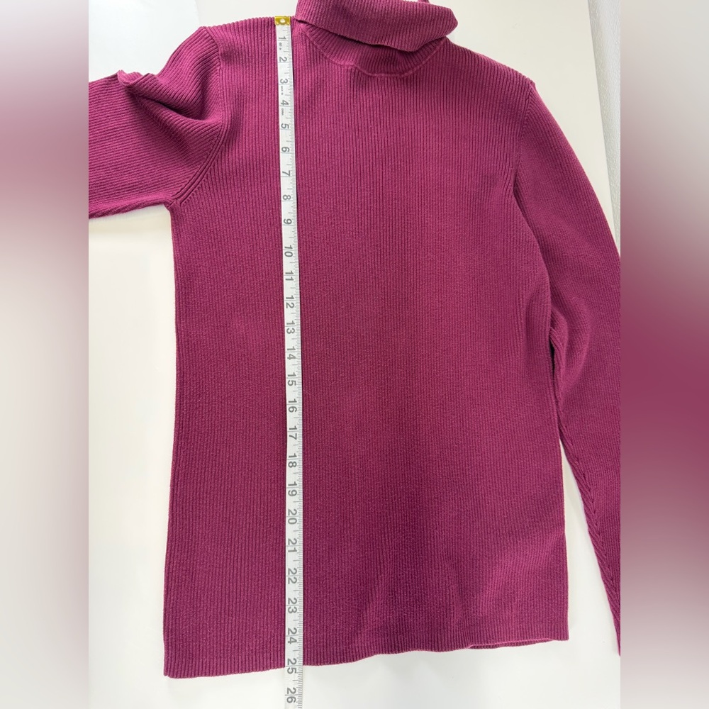 Boden Emilia Roll Neck Cranberry‎ Red Longsleeve Ribbed Sweater Size L - Picture 8 of 8